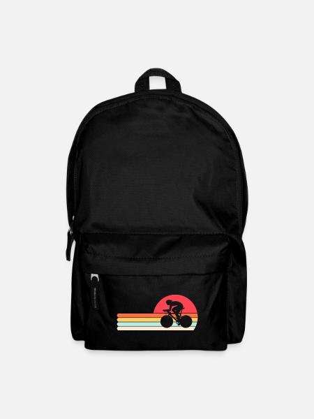 Bahnrad Bahnradfahrer Retro - Rucksack - Schwarz