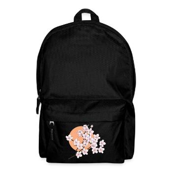 Fleurs de cerisier, soleil, printemps - Sac à dos - noir - Devant