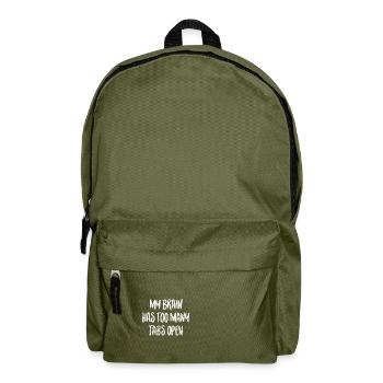 Mein Gehirn hat zu viele Tabs geöffnet - Rucksack - Olivgrün - Vorne
