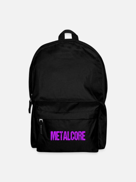 Lustiges Metalcore Pink Sarkastischer Metal - Rucksack - Schwarz