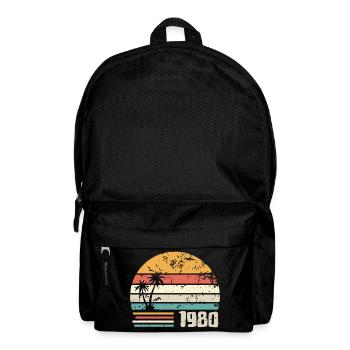1980 Geburtstagsgeschenk - Hergestellt in 1980 Retro 1980er Jahre - Rucksack - Schwarz - Vorne