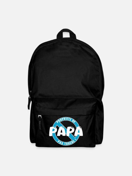 Papas Eigentum, weiß - Rucksack - Schwarz