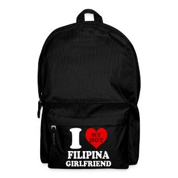 I Love My Filipina Girlfriend Funny Heart - Backpack - black - Front