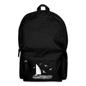 Segelschiff, Möwen - Rucksack - Schwarz - Vorne