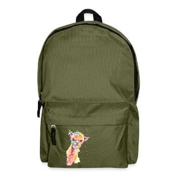 Colorful Alpaca Maurice - Backpack - olive green - Front