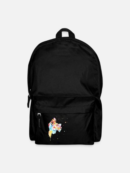 Bunte Aquarell Löwenmama - Rucksack - Schwarz