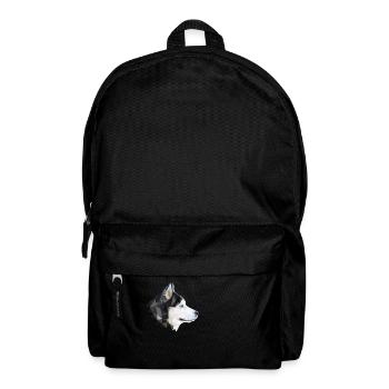Hund Husky Polygon - Rucksack - Schwarz - Vorne