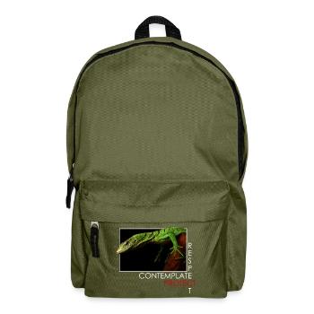 Contemplate, respect, protect - Sac à dos - vert olive - Devant