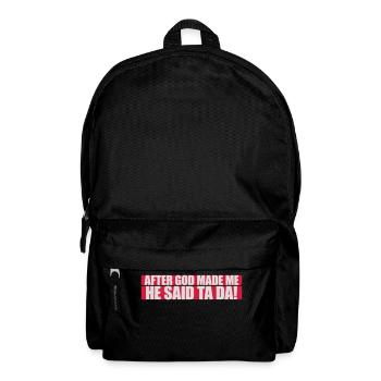 after god made me - Backpack - black - Front
