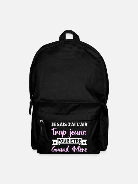 Trop jeune pour être grand-mère humour mamie - Sac à dos - noir
