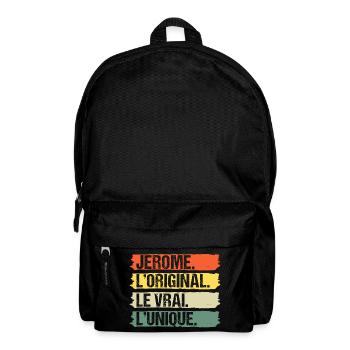 Jérome l' original le vrai l' unique prénom rétro - Sac à dos - noir - Devant