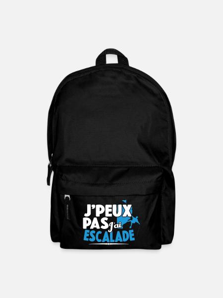 Je Peux Pas J'ai Escalade Cadeau Grimpeur Montagne - Sac à dos - noir