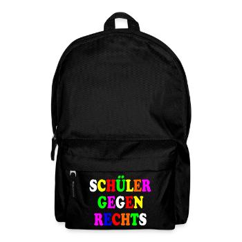 Schüler gegen rechts - Rucksack - Schwarz - Vorne