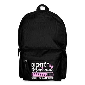 Bientôt marraine annonce naissance filleul cadeau - Sac à dos - noir - Devant