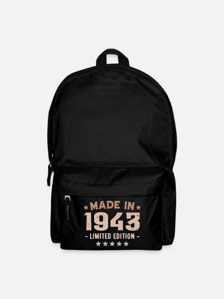 Hergestellt 1943 Geburtstagsgeschenk 1943 Jahrgang 1943 - Rucksack - Schwarz