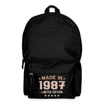 Hergestellt 1987 Geburtstagsgeschenk 1987 Jahrgang 1987 - Rucksack - Schwarz - Vorne