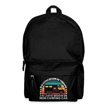 Camping-car thérapie humour camping cadeau vintage - Sac à dos - noir - Devant