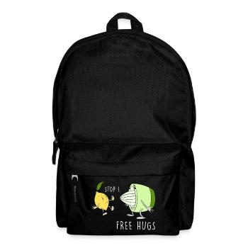 Zitrone Humor Lustige GeschenkIdee Vegan, Vegetarier - Rucksack - Schwarz - Vorne