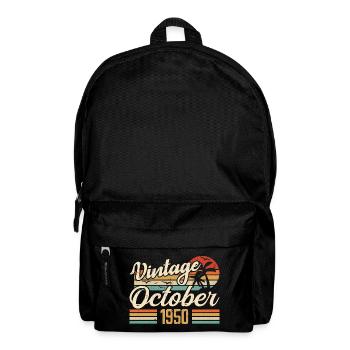Octobre 1950 Cadeau Anniversaire - 1950 - Sac à dos - noir - Devant