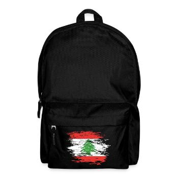 Libanon Flagge used - Rucksack - Schwarz - Vorne