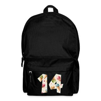 EISCREME NUMMER 14 JAHRE EIS 14. GEBURTSTAG - Rucksack - Schwarz - Vorne