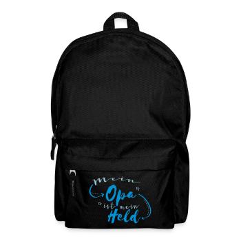 Mein Opa ist mein Held - Rucksack - Schwarz - Vorne