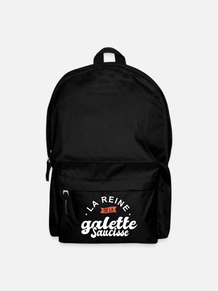 reine la galette saucisse breton bretagne cuisine - Sac à dos - noir