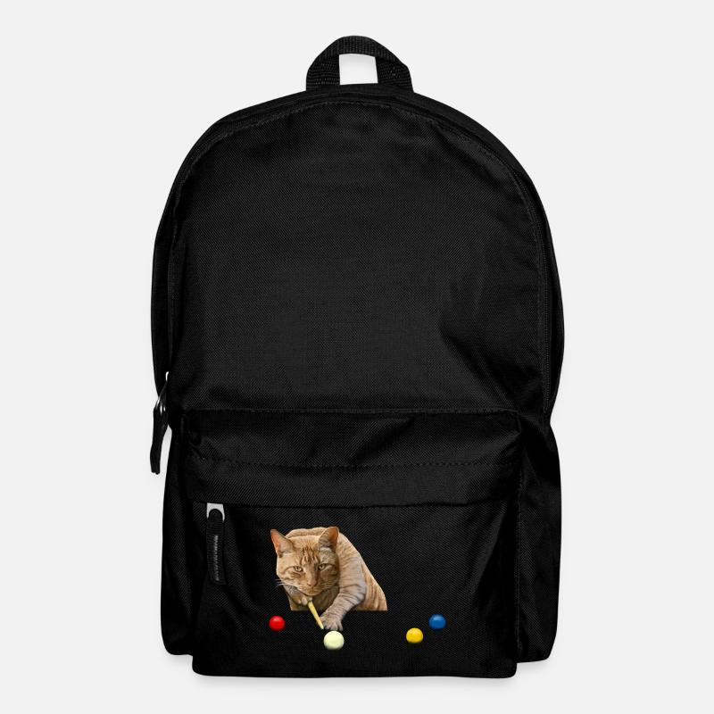 SNOOKER CAT - CAT PLAYING SNOOKER - POOL BILLARD - Rucksack - Schwarz