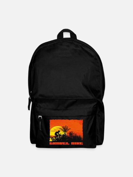 Gravelbike Tour im Sonnenuntergang unter Palmen - Rucksack - Schwarz