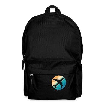 Flugzeug in schönem Retro Design - Rucksack - Schwarz - Vorne