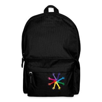 Colorful hands - diversity and integration - Backpack - black - Front