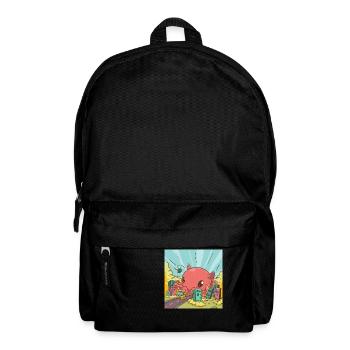 Cute elephant octopus is coming to town - Backpack - black - Front