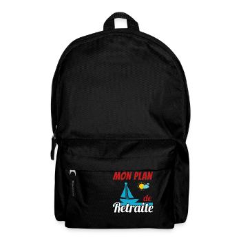 Mon plan de Retraite Bateau à voile Cadeau - Sac à dos - noir - Devant