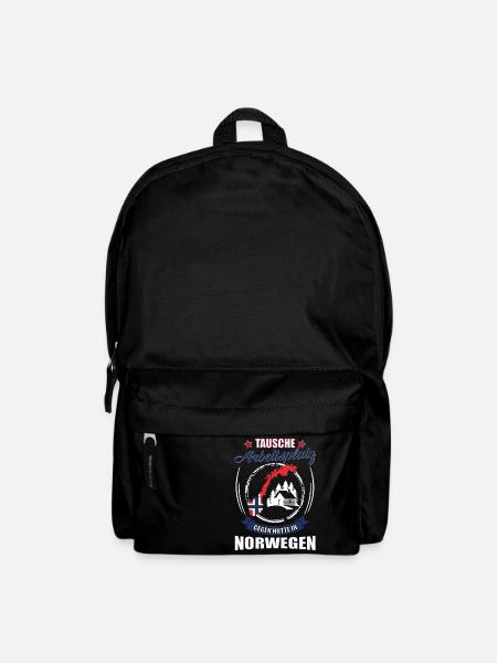 Tausche Arbeitsplatz gegen Hütte in Norwegen - Rucksack - Schwarz
