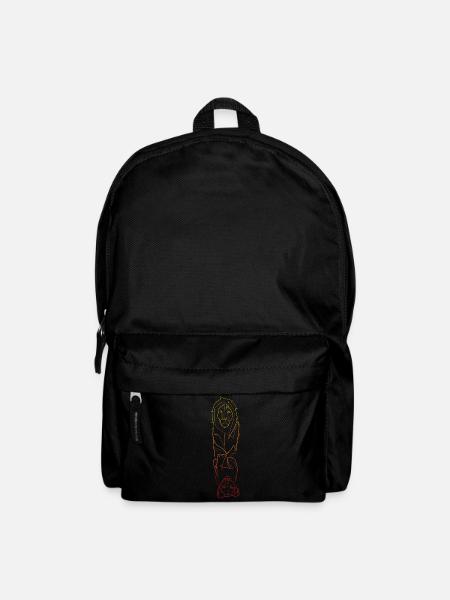 Lion & Lionceau lineart - Sac à dos - noir