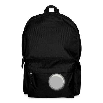 Silber Knopf Kreis Sticker Vorlage - Rucksack - Schwarz - Vorne
