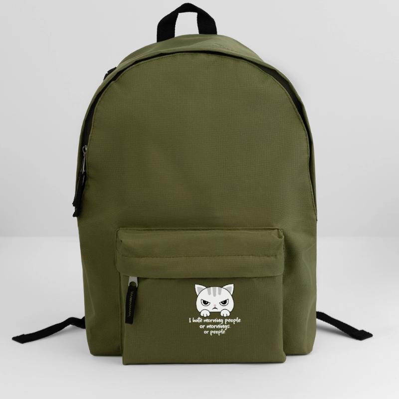 Ich hasse Morgenmenschen oder Morgen oder Menschen. Katze Rucksack