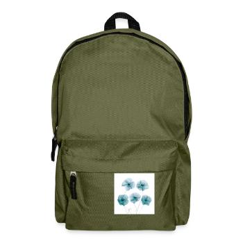 Coquelicot Photo Blanc Bleu Gris - Sac à dos - vert olive - Devant