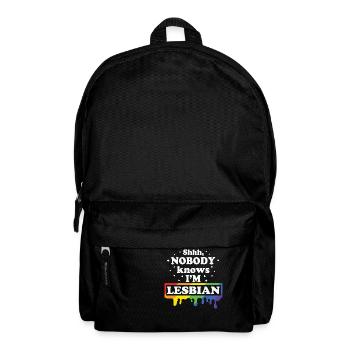 LBGT Drapeau Gay Pride Lesbienne Humaine - Sac à dos - noir - Devant