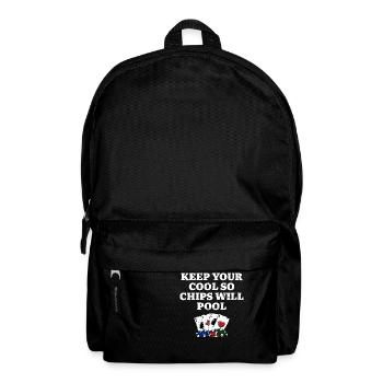 Gardez vos jetons cool pool casino poker - Sac à dos - noir - Devant