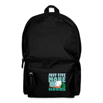 Just Five More Hours - Süßer Schlafender Hase - Rucksack - Schwarz - Vorne