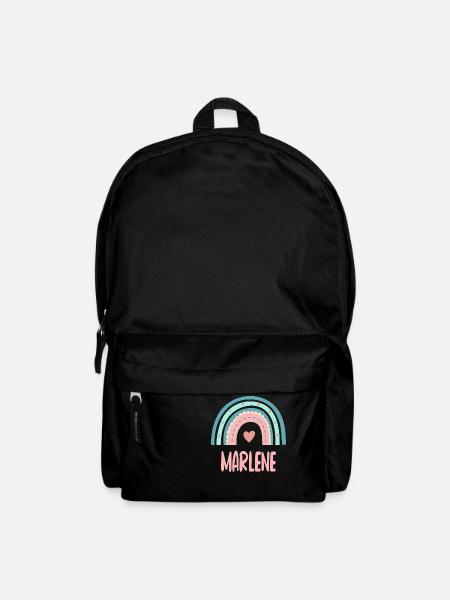 Marlene Name Regenbogen Baby - Rucksack - Schwarz