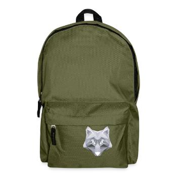 Wolf Art Bunte Wildtiere Tiere Wölfe - Rucksack - Olivgrün - Vorne