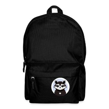 Raccoons Cute Cartoon Raccoon 4 - Backpack - black - Front