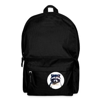Raccoons Cute Cartoon Raccoon 30 - Backpack - black - Front