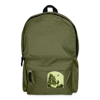 Bande dessinée de science-fiction dans un style rétro 8 bits - Sac à dos - vert olive - Devant