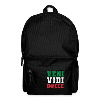 Veni Vidi Bocce Ball, Funny Italian Bocci - Rucksack - Schwarz - Vorne