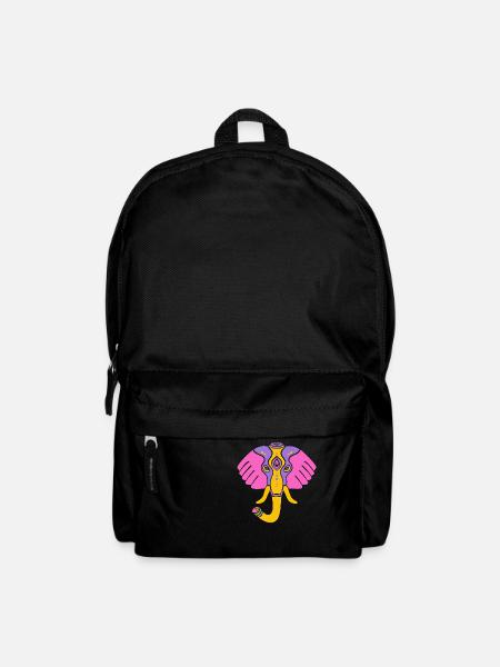 Symbol eines indischen Elefanten, Kultur Indiens - Rucksack - Schwarz
