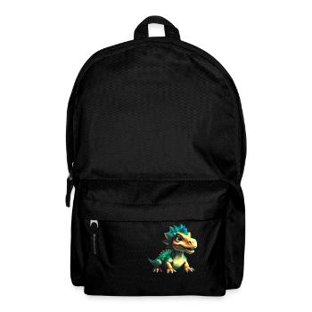 Dino, Dinosaure, Texte personnalisé, Forme - Sac à dos - noir - Devant