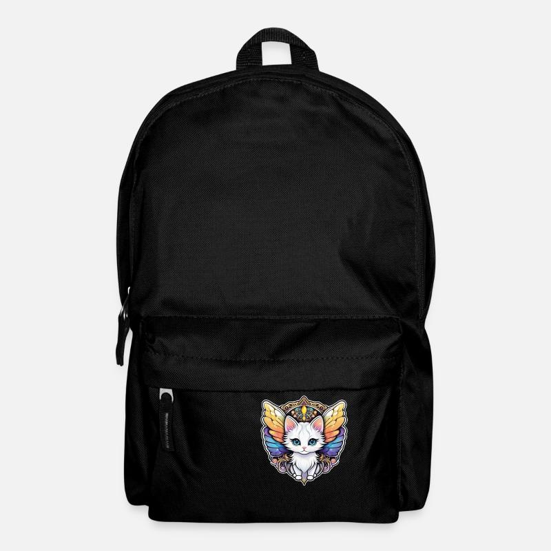 Katze mit Flügeln - Rucksack - Schwarz